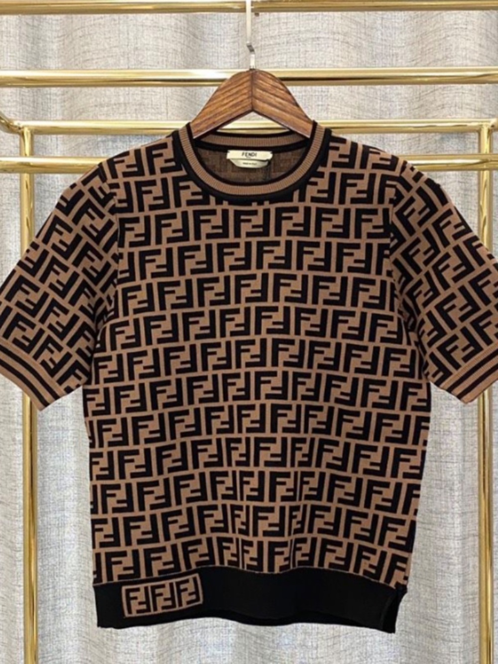 FENDI Fabric Motif Sweater- Size Medium